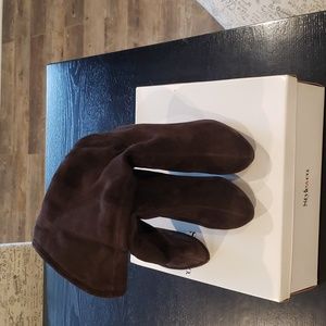 New! Style&Co Snappy Brown Foldover Suede Boot 6